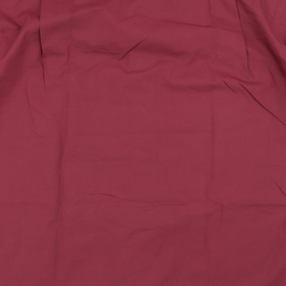 zantos Mens Red Colourblock   Button-Up Size 16