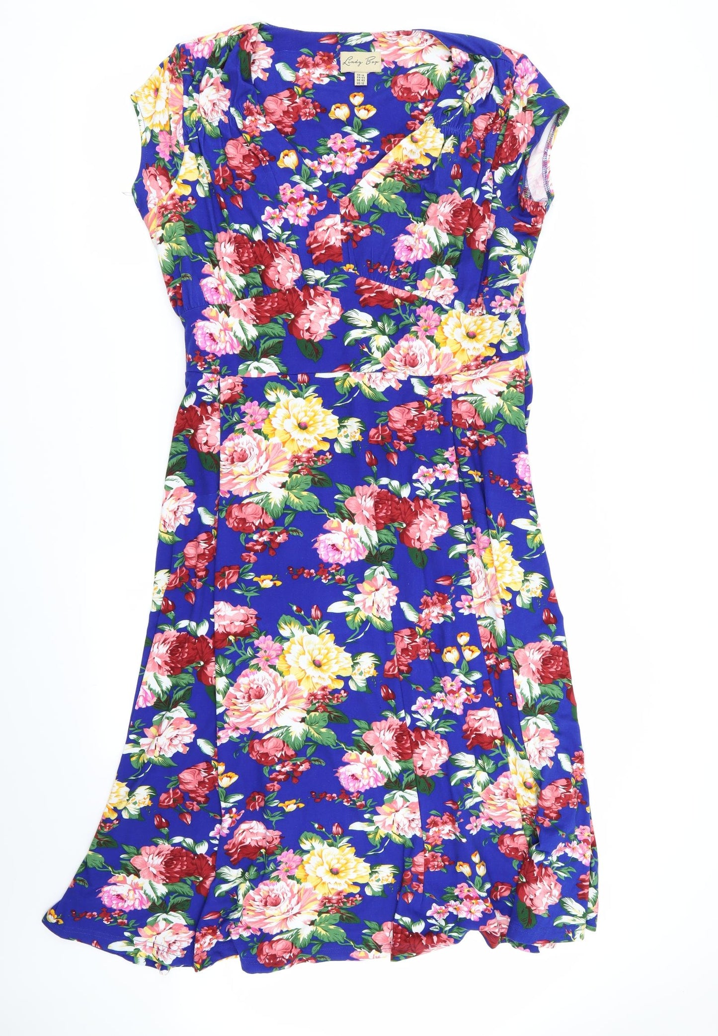Lindy Bop Womens Multicoloured Floral  Fit & Flare  Size 16