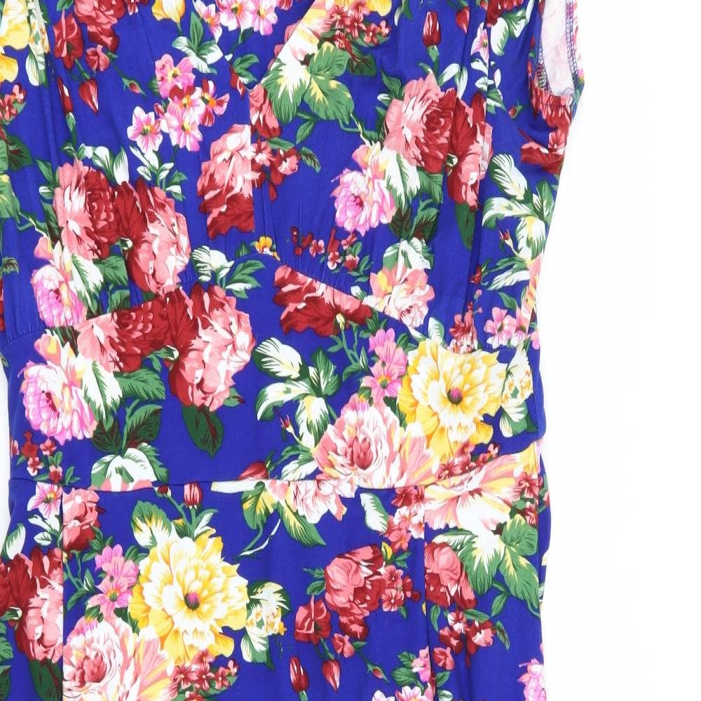 Lindy Bop Womens Multicoloured Floral  Fit & Flare  Size 16