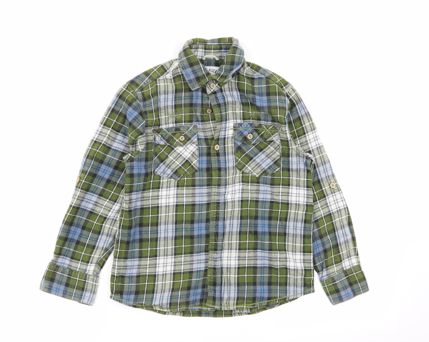 NEXT Boys Multicoloured Check  Basic Button-Up Size 8 Years