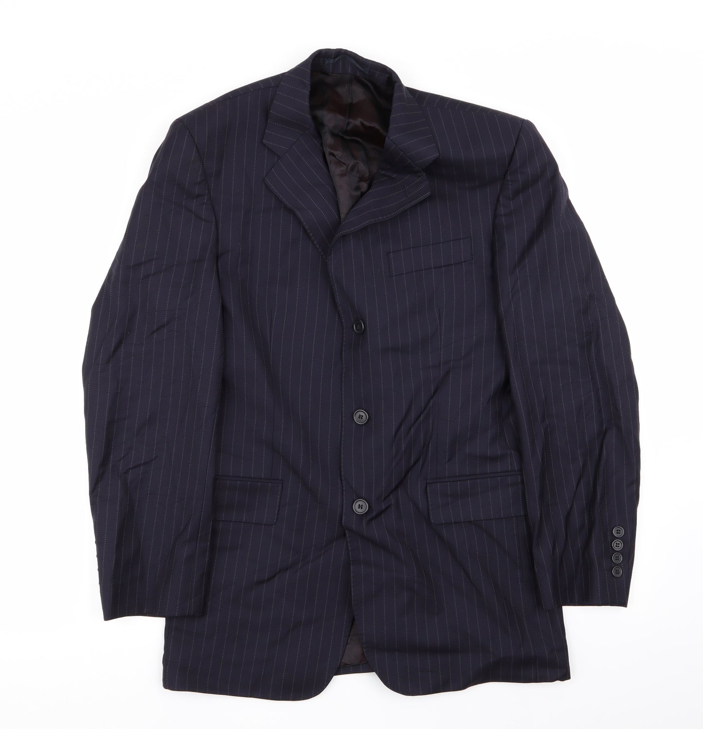 chester Mens Blue Striped  Jacket Blazer Size 38