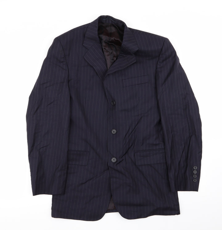 chester Mens Blue Striped  Jacket Blazer Size 38