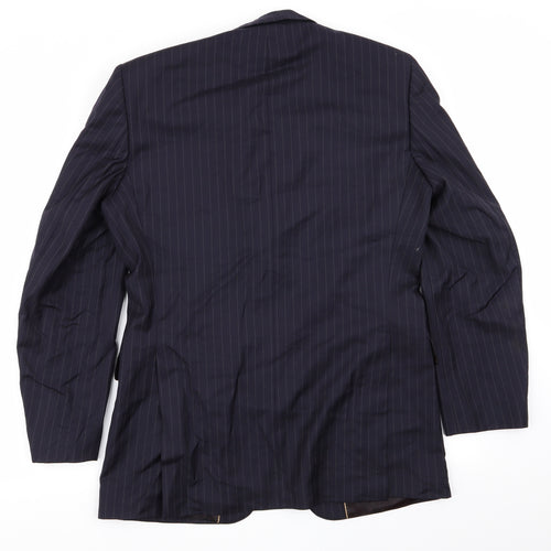 chester Mens Blue Striped  Jacket Blazer Size 38