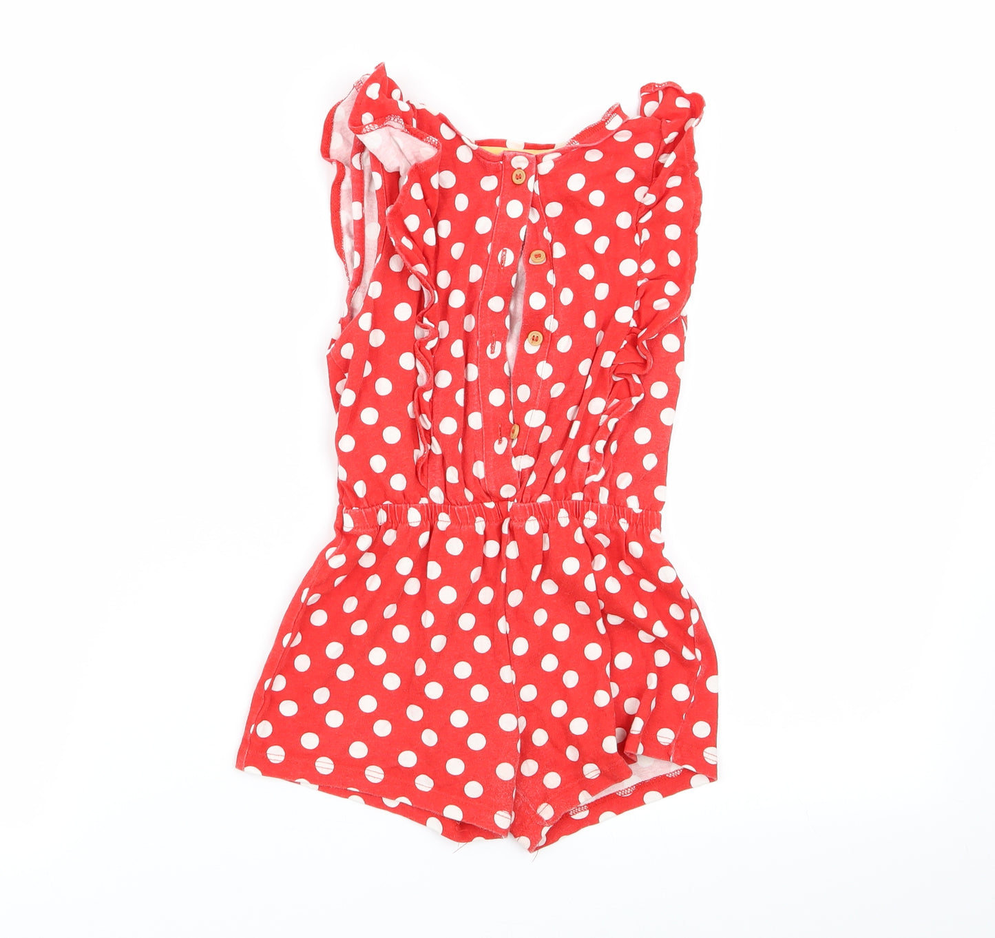 M Girls Red Polka Dot  Playsuit One-Piece Size 3-4 Years