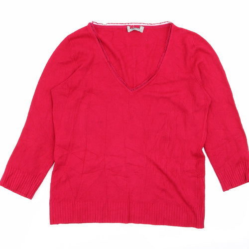Preworn Womens Pink  Rayon Pullover Jumper Size 12