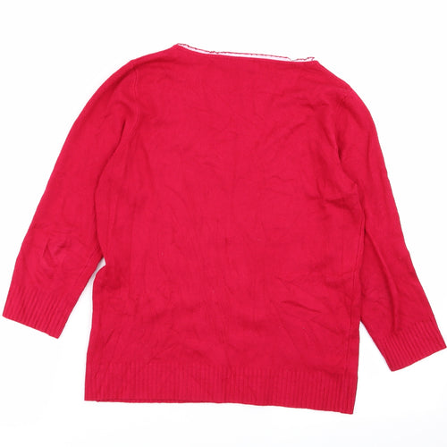 Preworn Womens Pink  Rayon Pullover Jumper Size 12