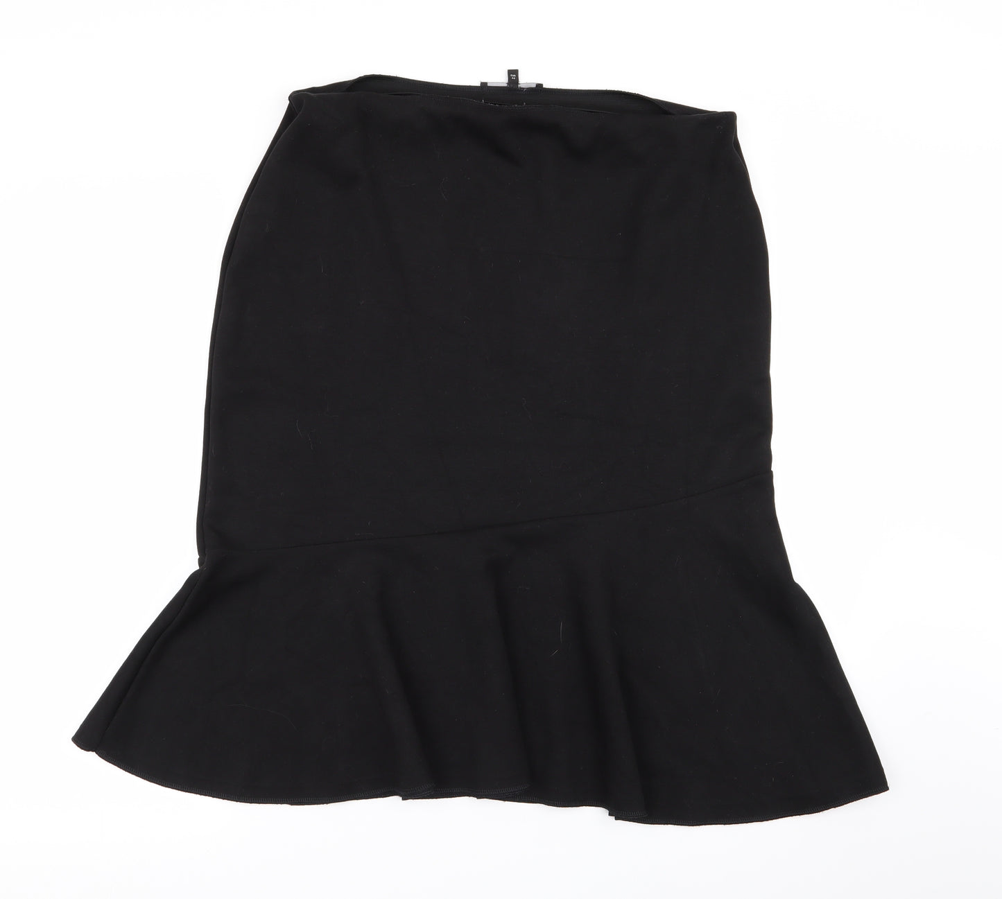 NEXT Womens Black   Flare Skirt Size 16  - Stretch waistband