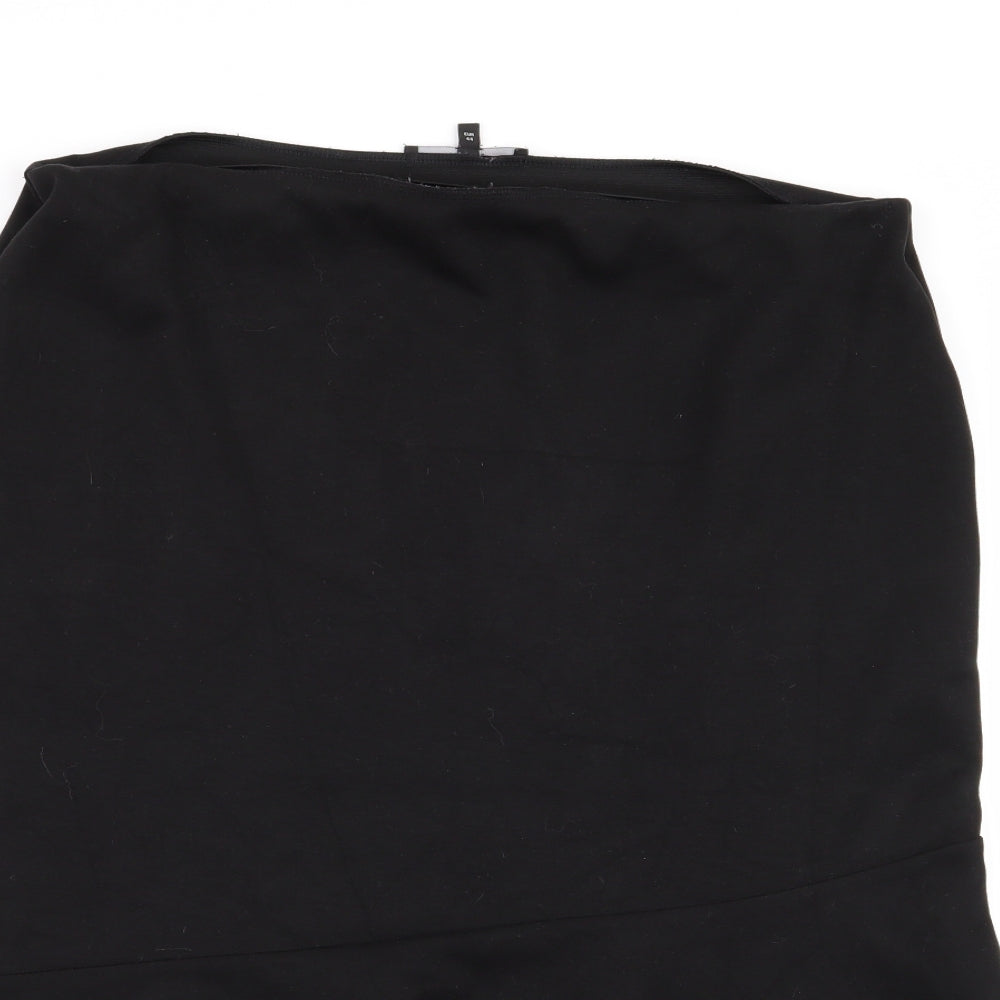 NEXT Womens Black   Flare Skirt Size 16  - Stretch waistband