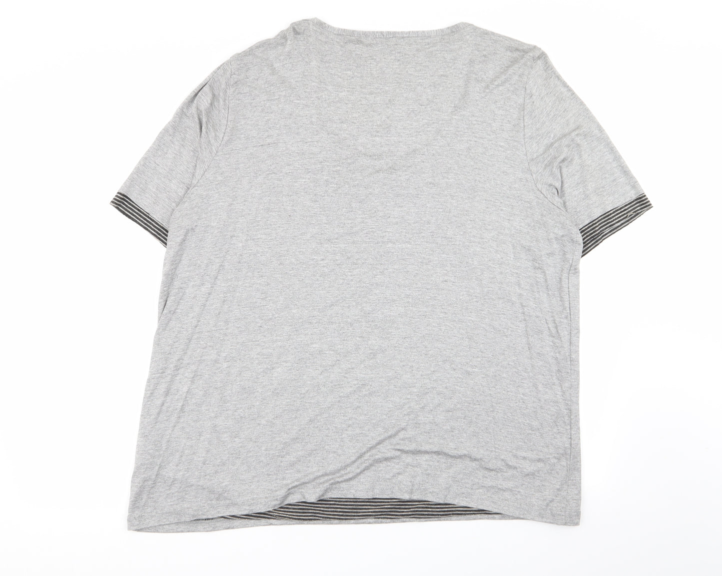 ELVI Womens Grey   Basic T-Shirt Size L