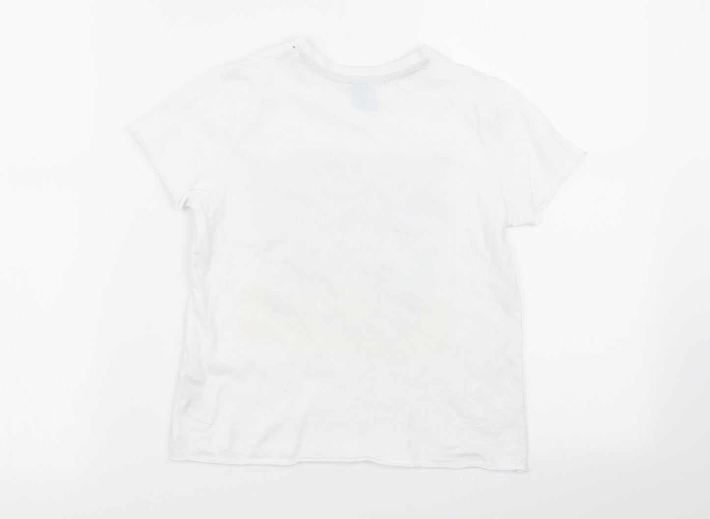 little kids Boys White   Basic T-Shirt Size 5-6 Years