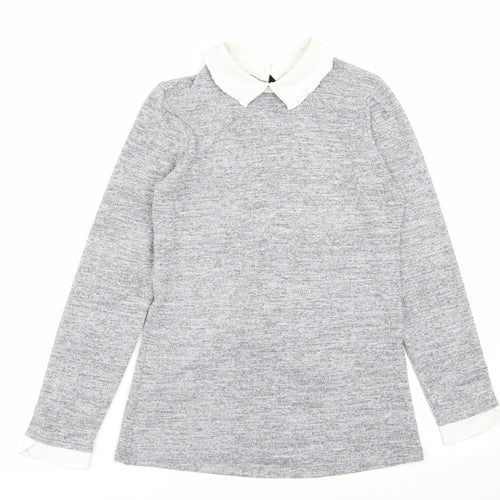 Dorothy Perkins Womens Grey   Basic T-Shirt Size 8