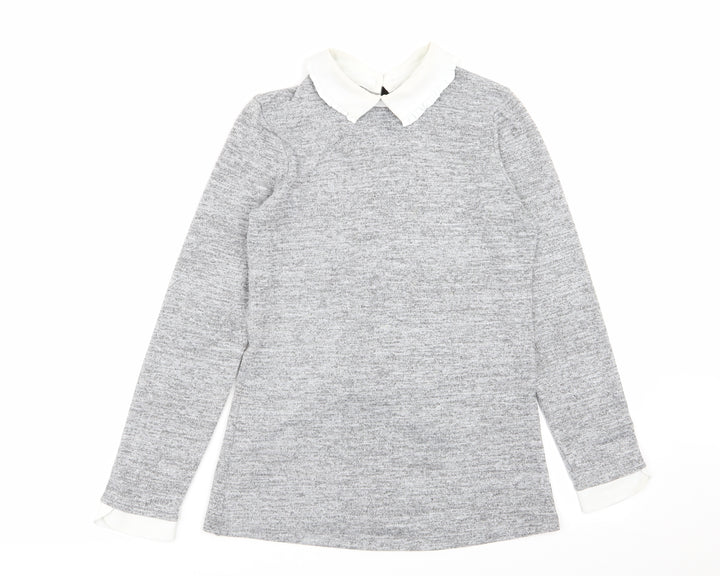 Dorothy Perkins Womens Grey   Basic T-Shirt Size 8