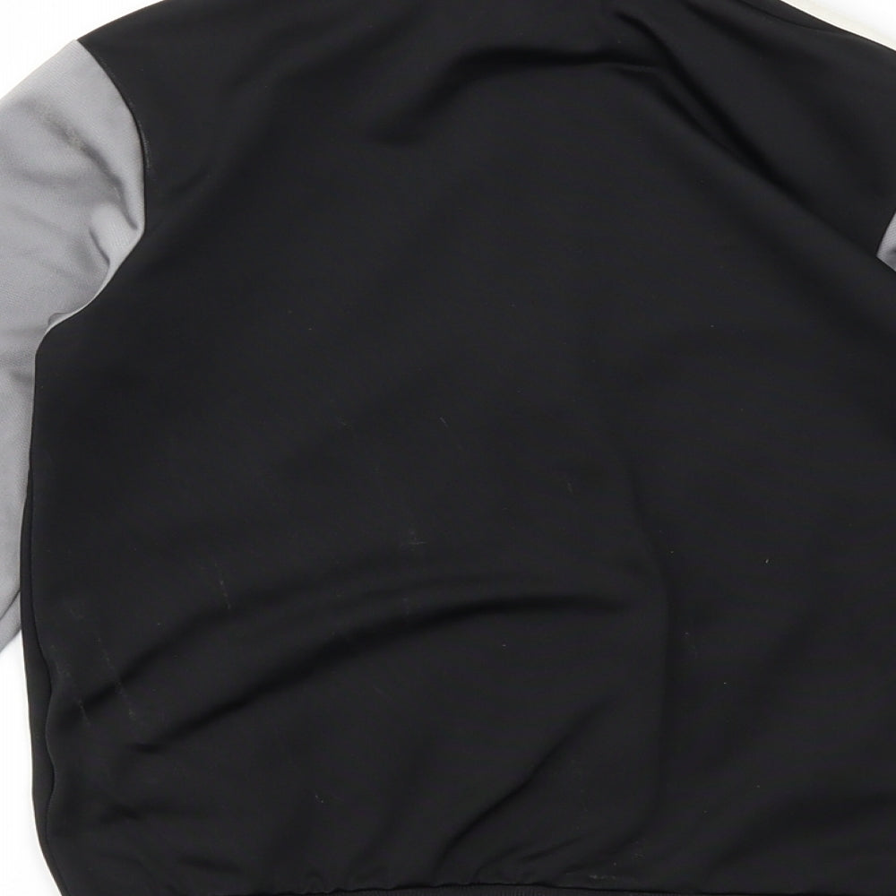 adidas Boys Black   Full Zip Jumper Size 7-8 Years