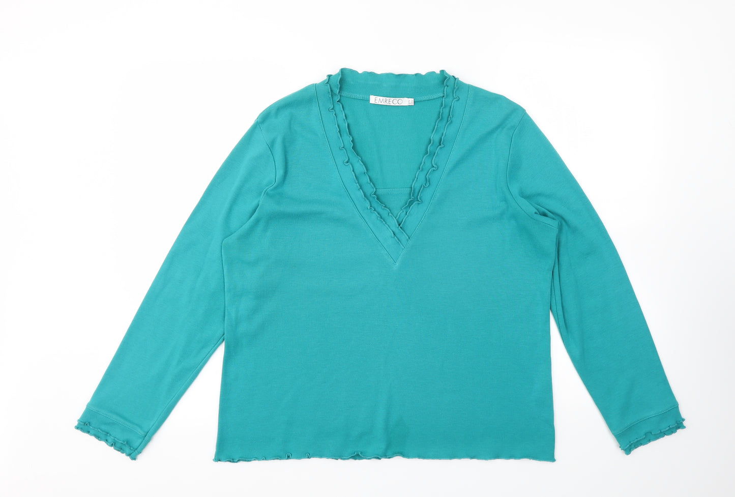 Emreco Womens Blue   Basic T-Shirt Size 18