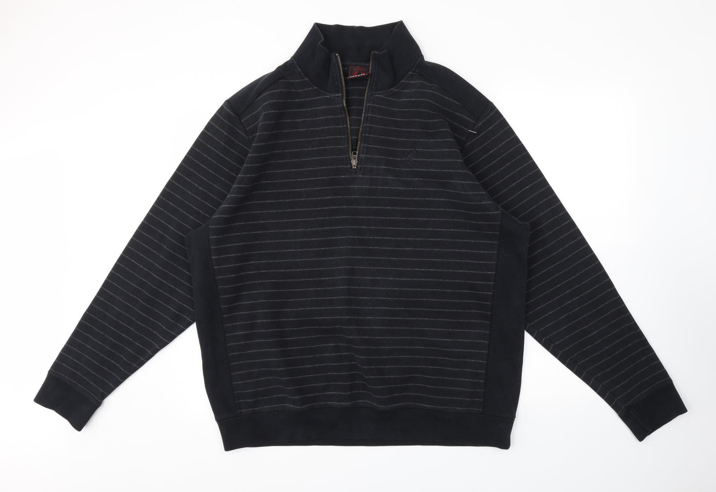 Kangol Mens Black Striped  Pullover Sweatshirt Size XL