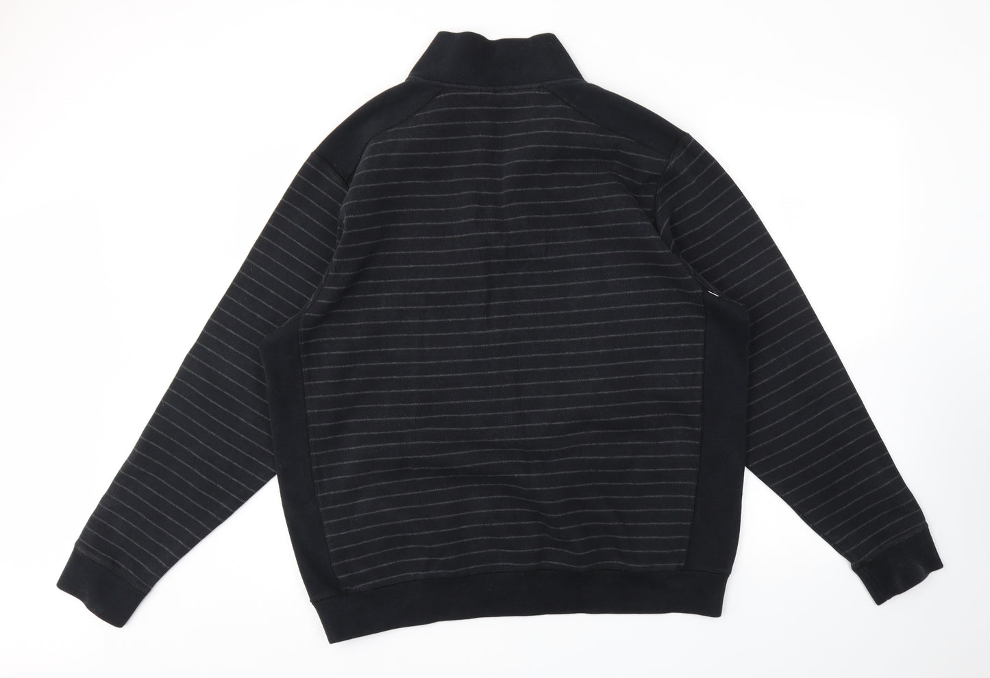 Kangol Mens Black Striped  Pullover Sweatshirt Size XL