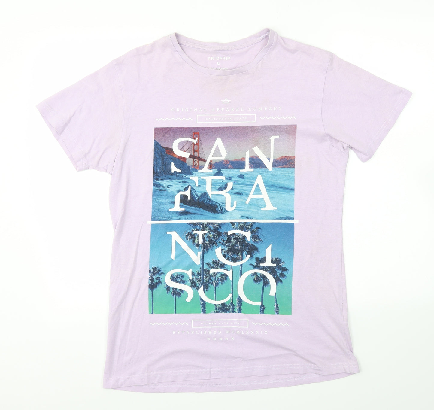 Primark Mens Purple    T-Shirt Size M