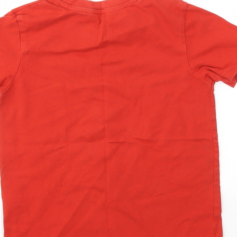 George Boys Red   Basic T-Shirt Size 4-5 Years