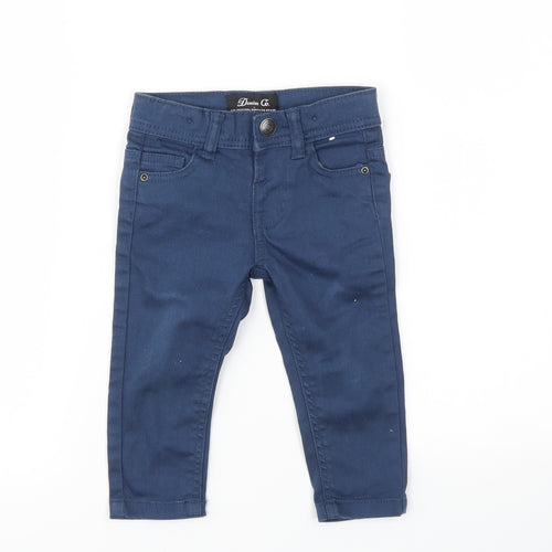 DENIM&CO Girls Blue   Capri Jeans Size 9-12 Months