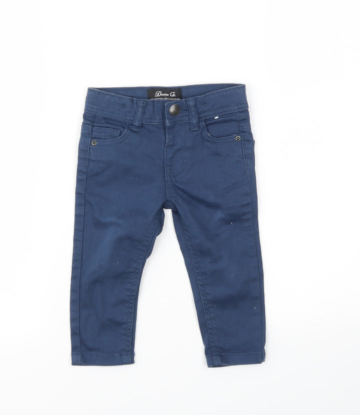 DENIM&CO Girls Blue   Capri Jeans Size 9-12 Months