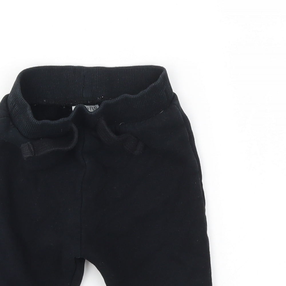 FRED &FLO Boys Black   Jogger Trousers Size 6-9 Months