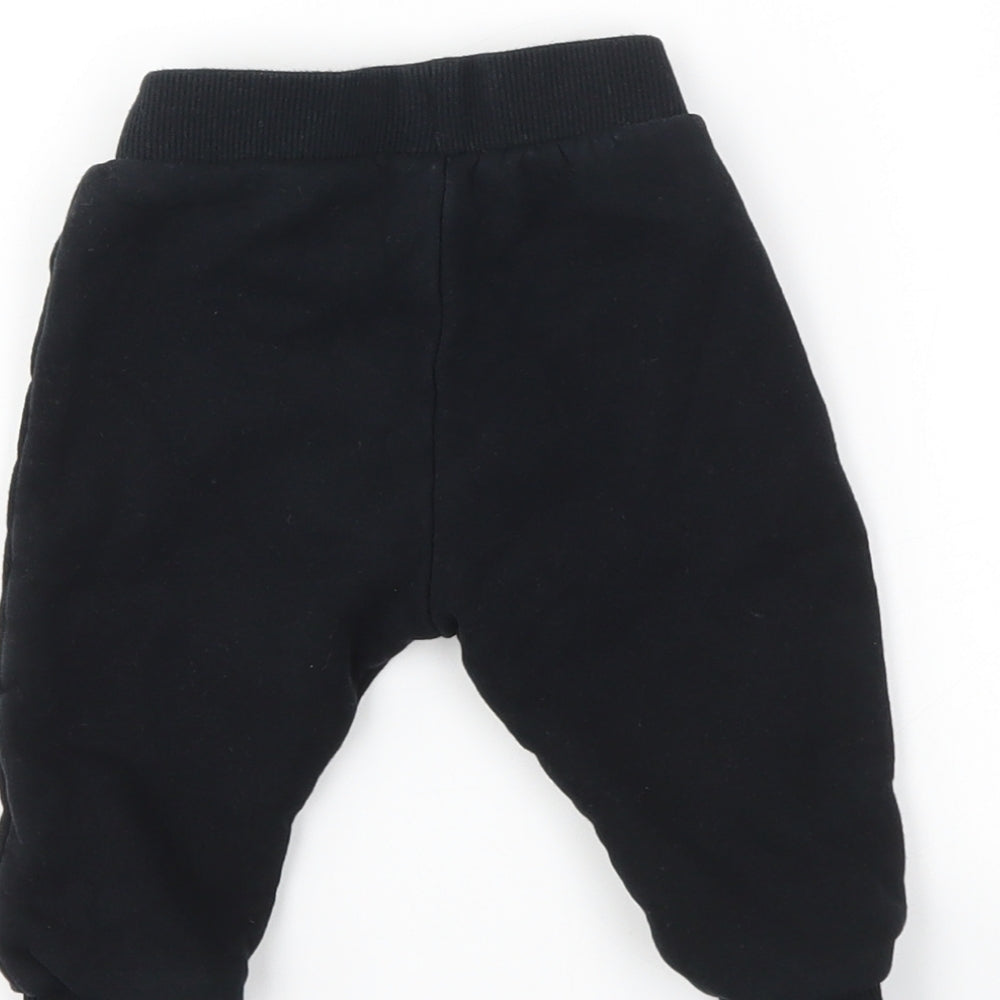 FRED &FLO Boys Black   Jogger Trousers Size 6-9 Months