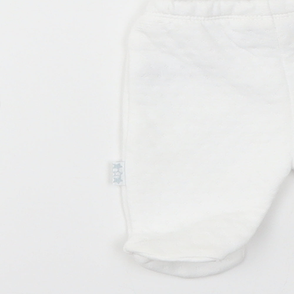 WATCH ME GROW  Girls White   Track Pants Leggings Size Newborn