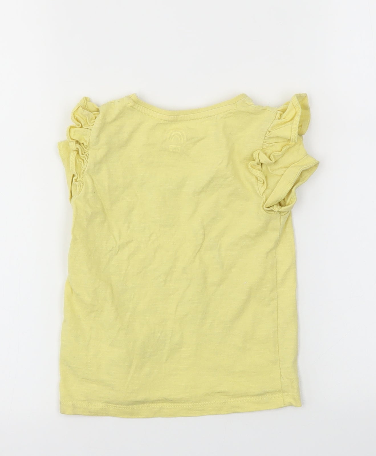 F&F Girls Yellow   Basic T-Shirt Size 3-4 Years