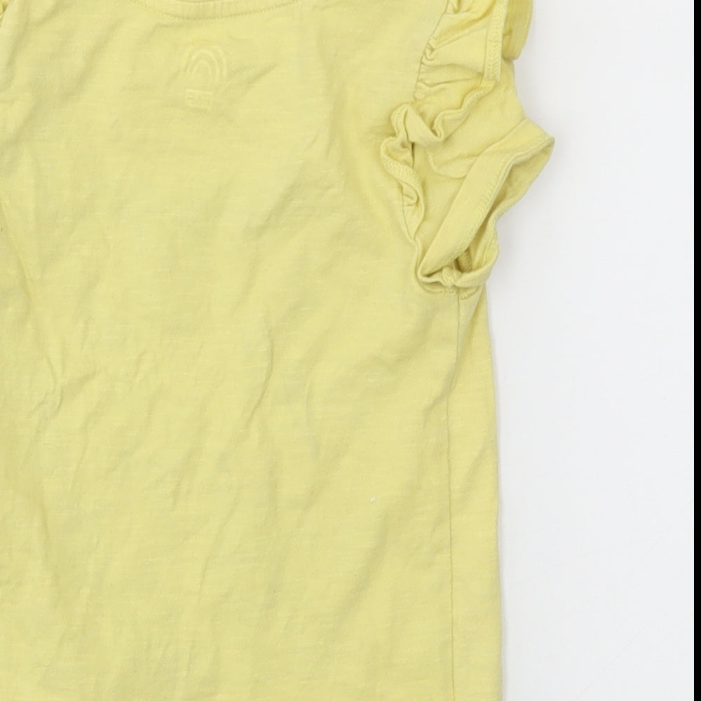 F&F Girls Yellow   Basic T-Shirt Size 3-4 Years