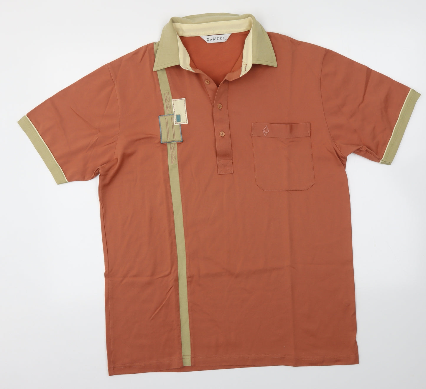 Gabicci Mens Orange    T-Shirt Size L