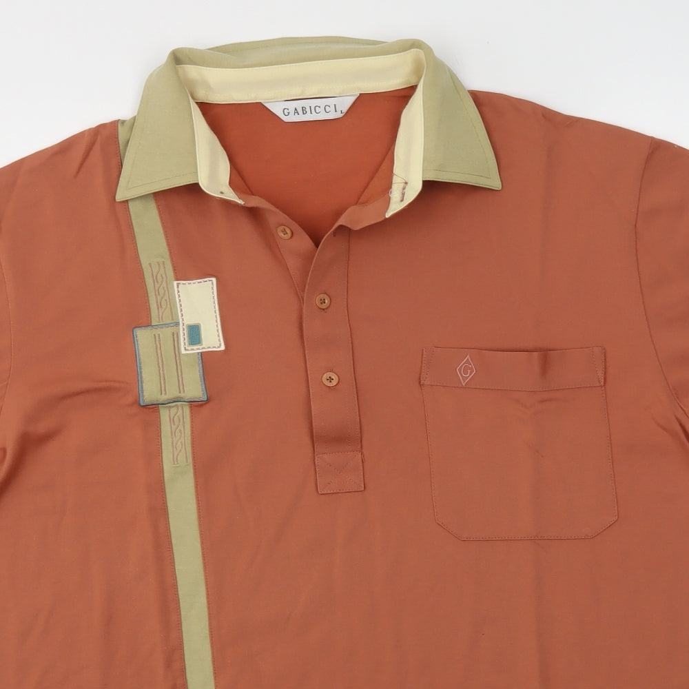 Gabicci Mens Orange    T-Shirt Size L