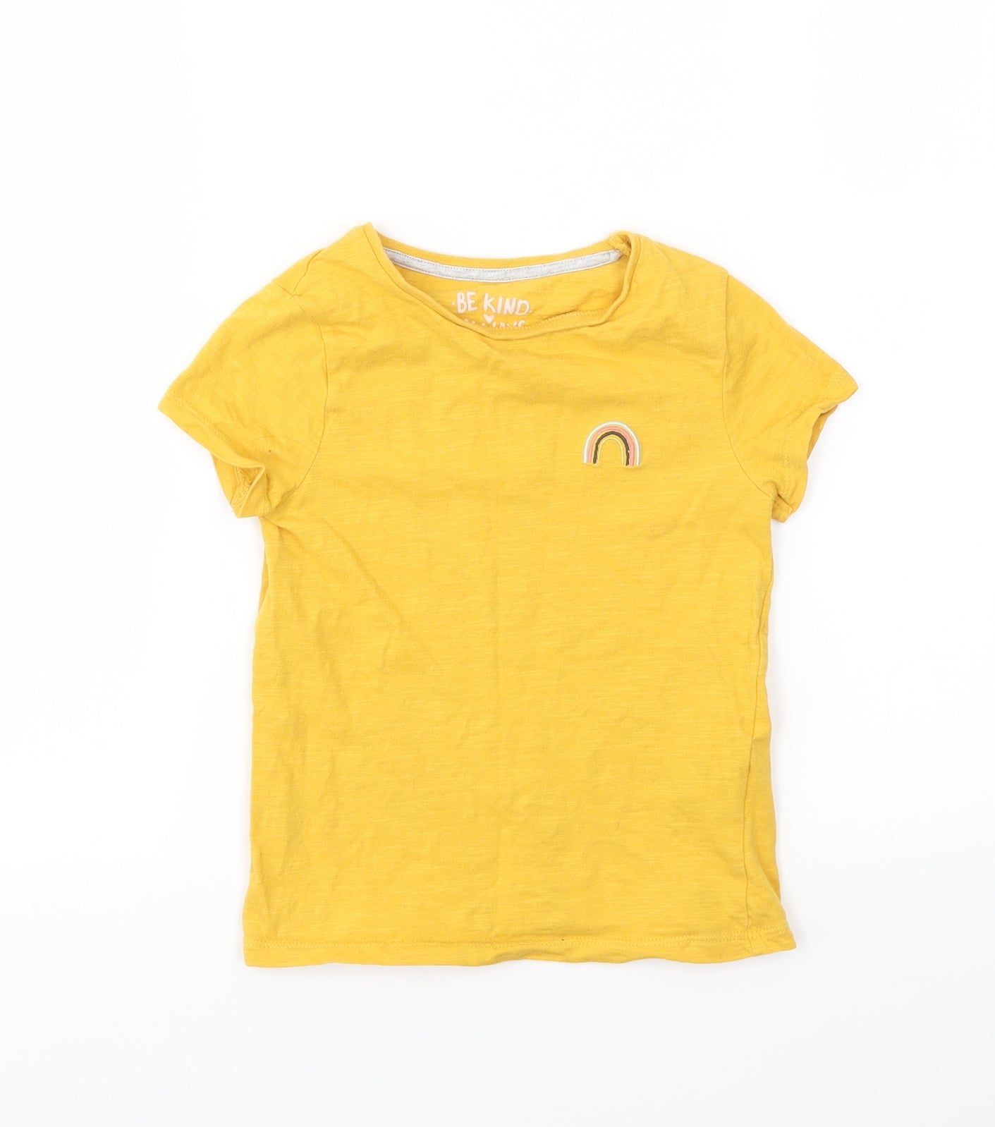 F&F Girls Yellow   Basic T-Shirt Size 3-4 Years