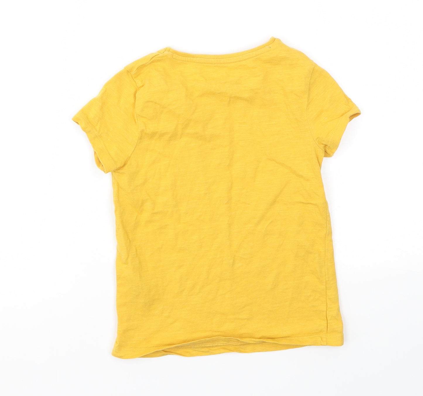 F&F Girls Yellow   Basic T-Shirt Size 3-4 Years