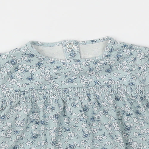 TU Girls Blue Floral  Fit & Flare  Size 12-18 Months