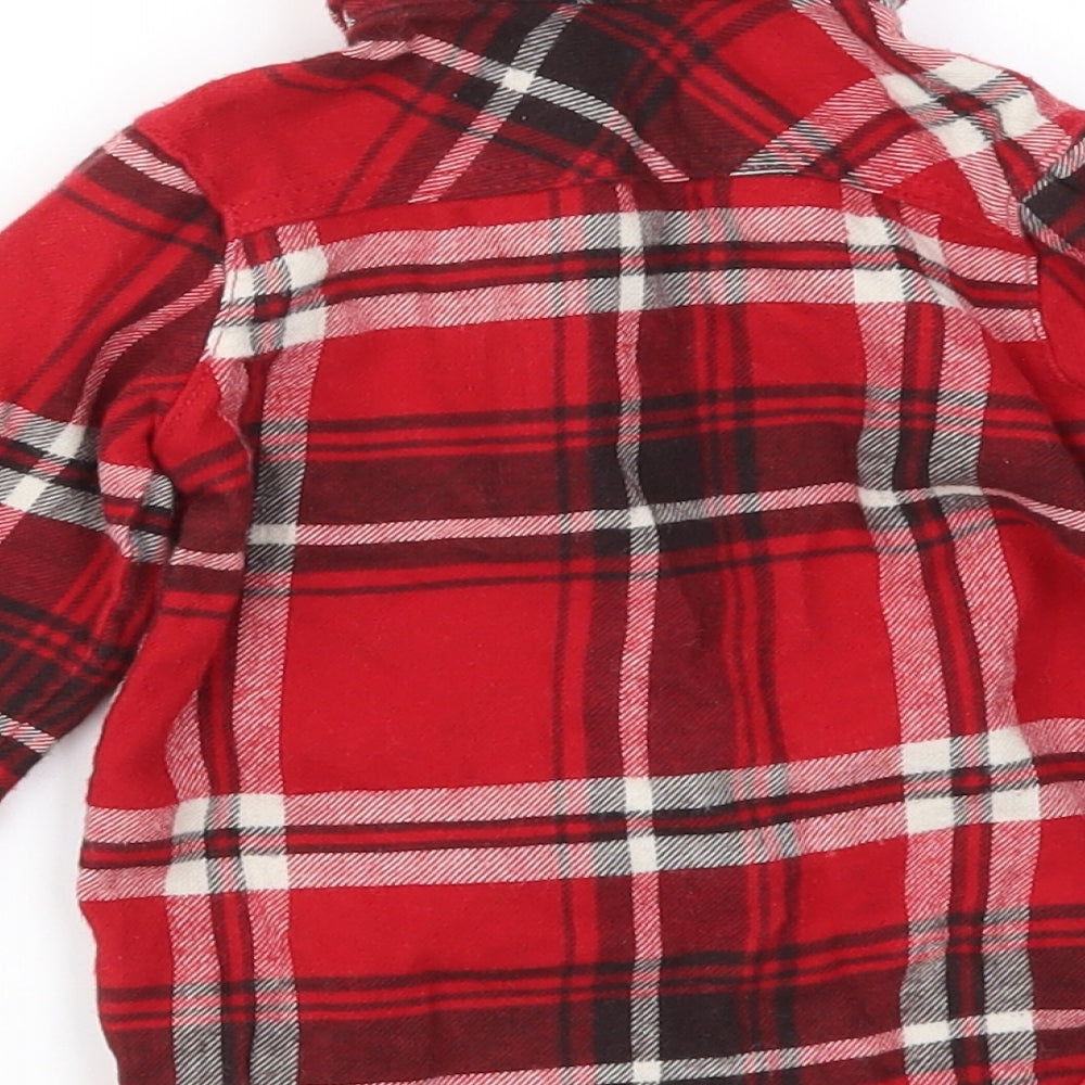 Asda George Boys Multicoloured Check  Babygrow One-Piece Size 3-6 Months