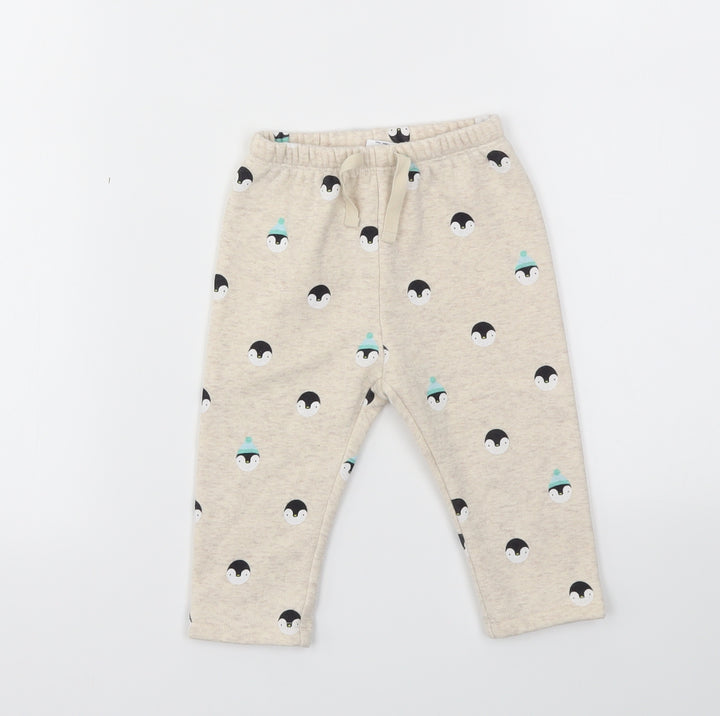 Gap Girls Beige Animal Print Capri Trousers Size 3-6 Months