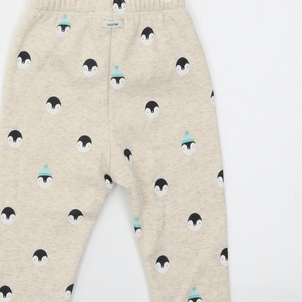 Gap Girls Beige Animal Print  Capri Trousers Size 3-6 Months