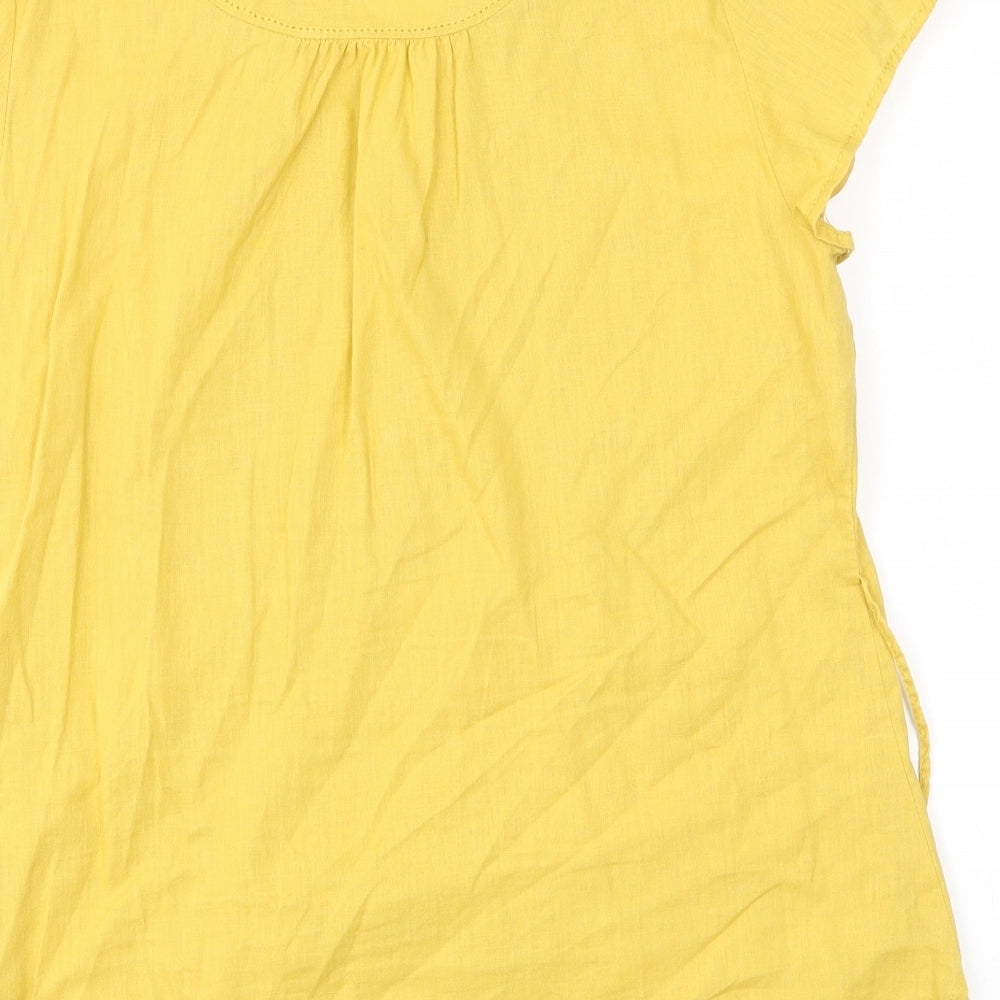 F&F Womens Yellow   Basic Blouse Size 14