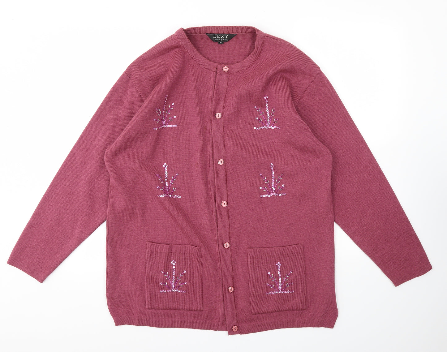LEXY  Womens Purple   Cardigan Jumper Size XL