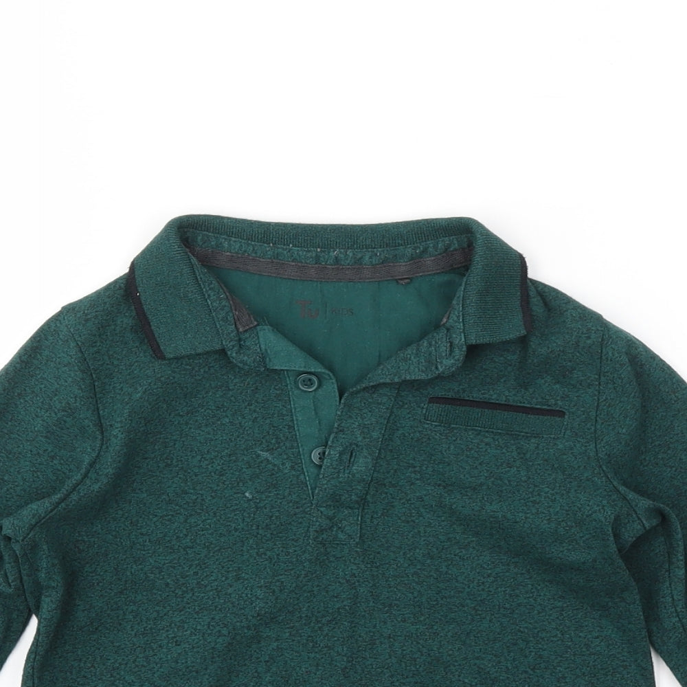TU Boys Green   Basic T-Shirt Size 4 Years