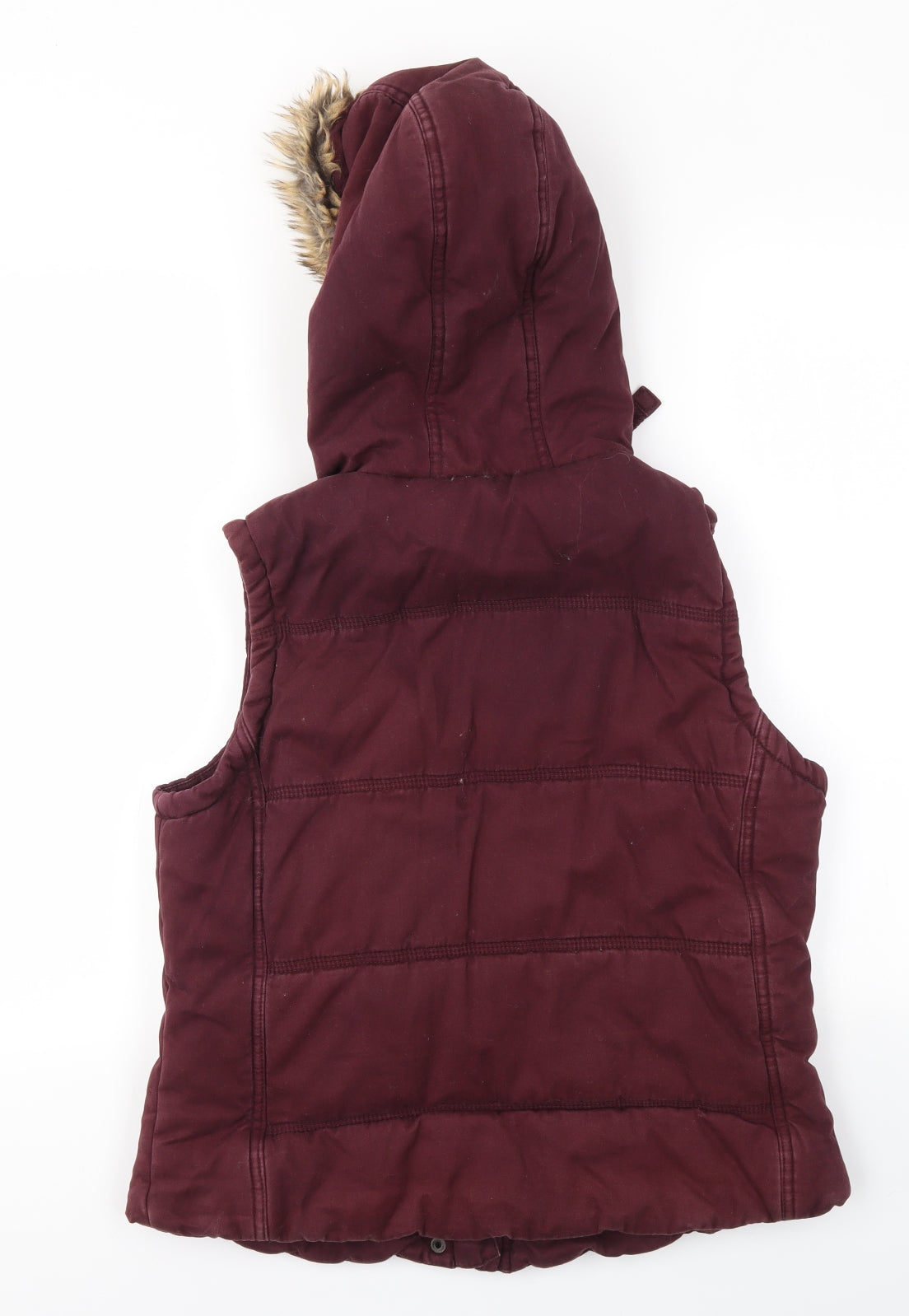 M&S Womens Red   Gilet Coat Size 12