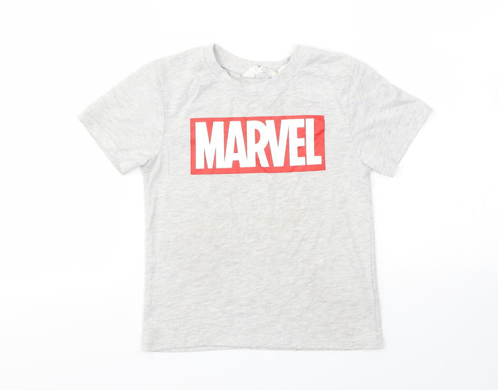 H&M Girls Grey Basic T-Shirt Size 5-6 Years