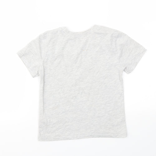 H&M Girls Grey   Basic T-Shirt Size 5-6 Years
