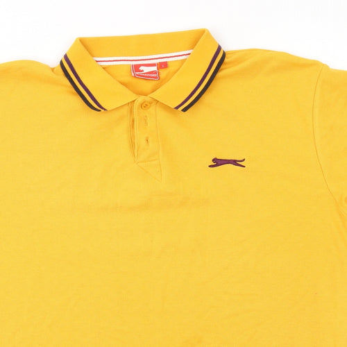 slazender Mens Yellow    T-Shirt Size L