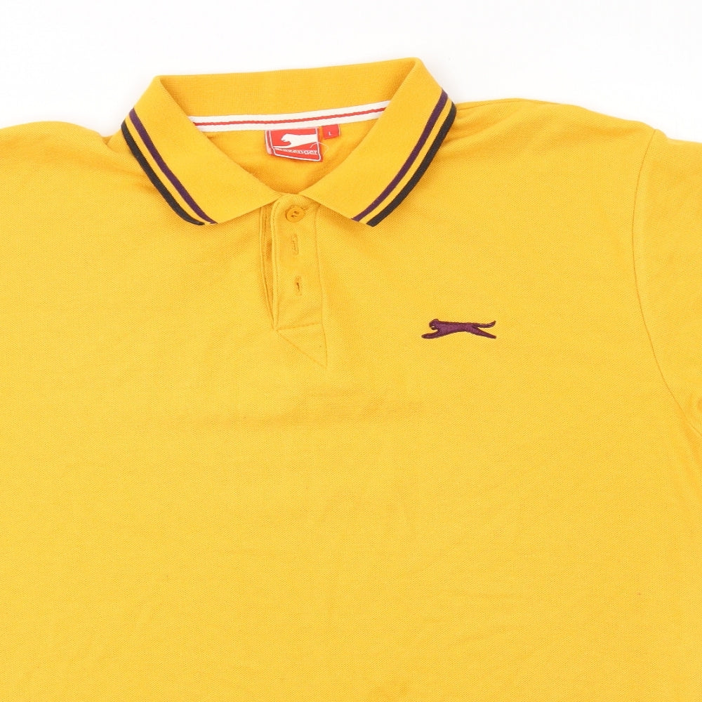 slazender Mens Yellow    T-Shirt Size L