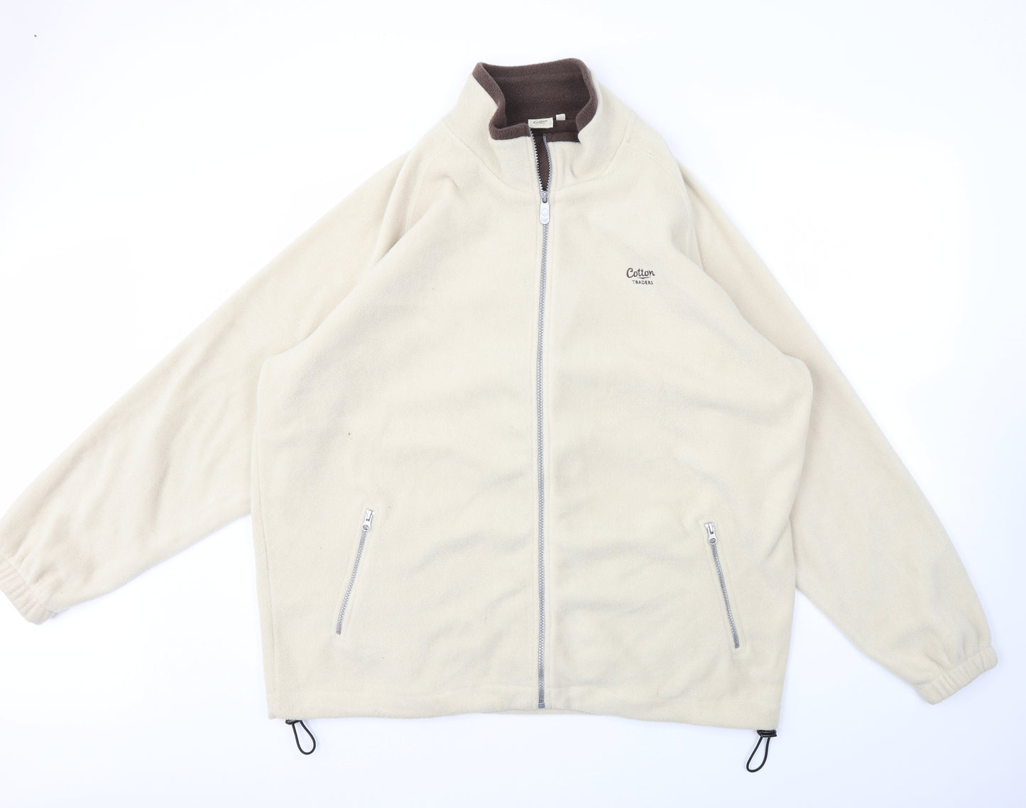 Cotton Traders Mens Ivory   Full Zip Sweatshirt Size 2XL