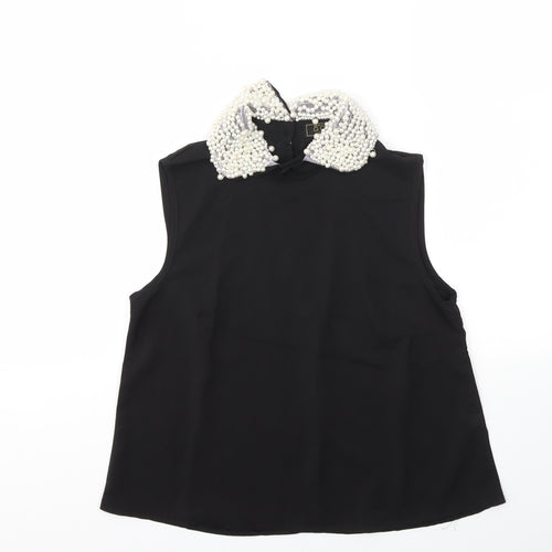 gold  Womens Black   Basic Blouse Size 8