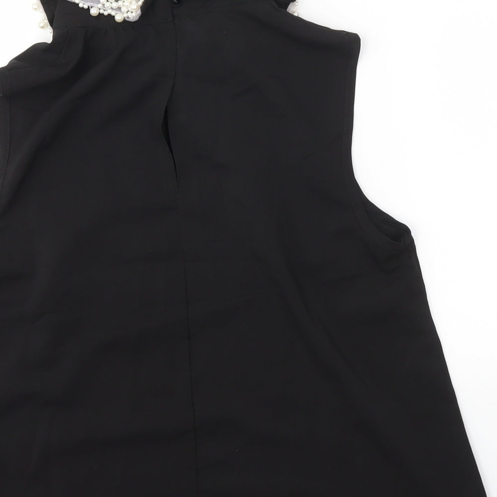 gold  Womens Black   Basic Blouse Size 8