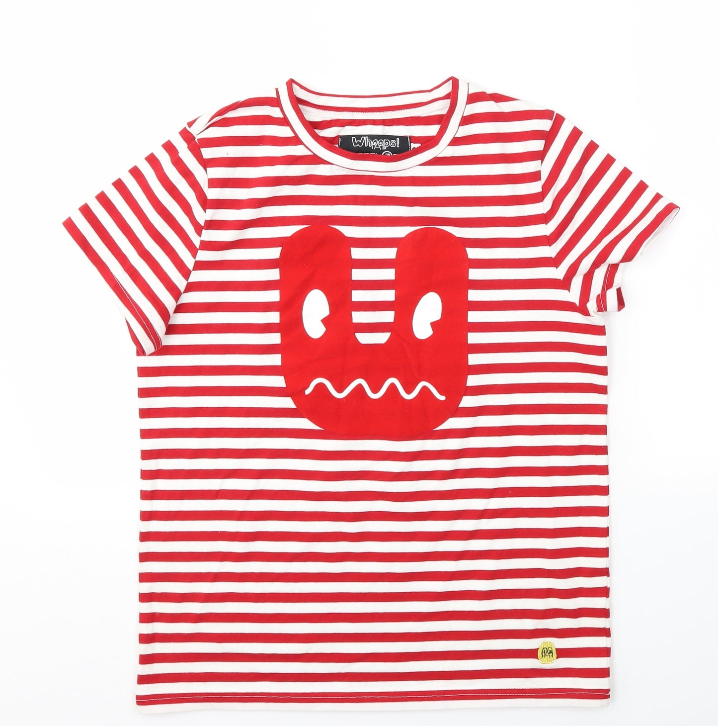 whoops Womens Multicoloured Striped  Basic T-Shirt Size S