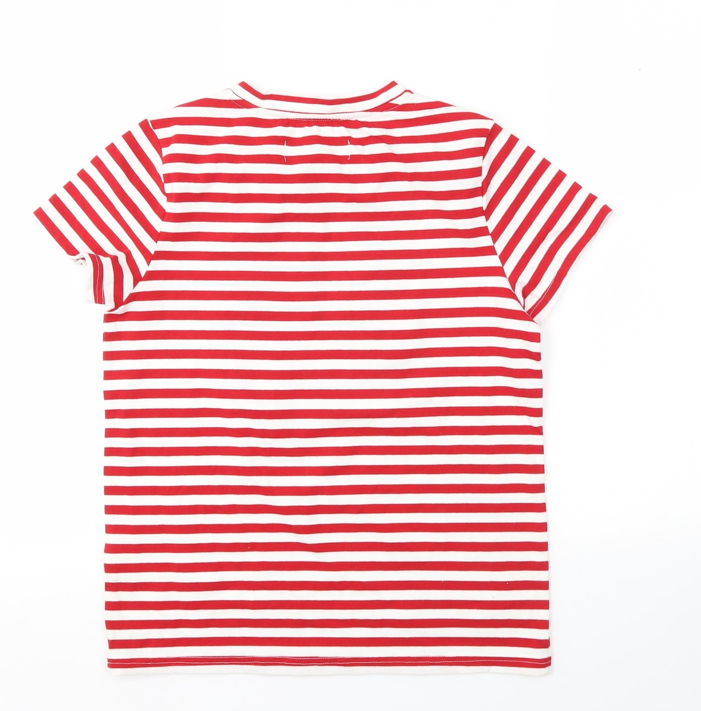 whoops Womens Multicoloured Striped  Basic T-Shirt Size S